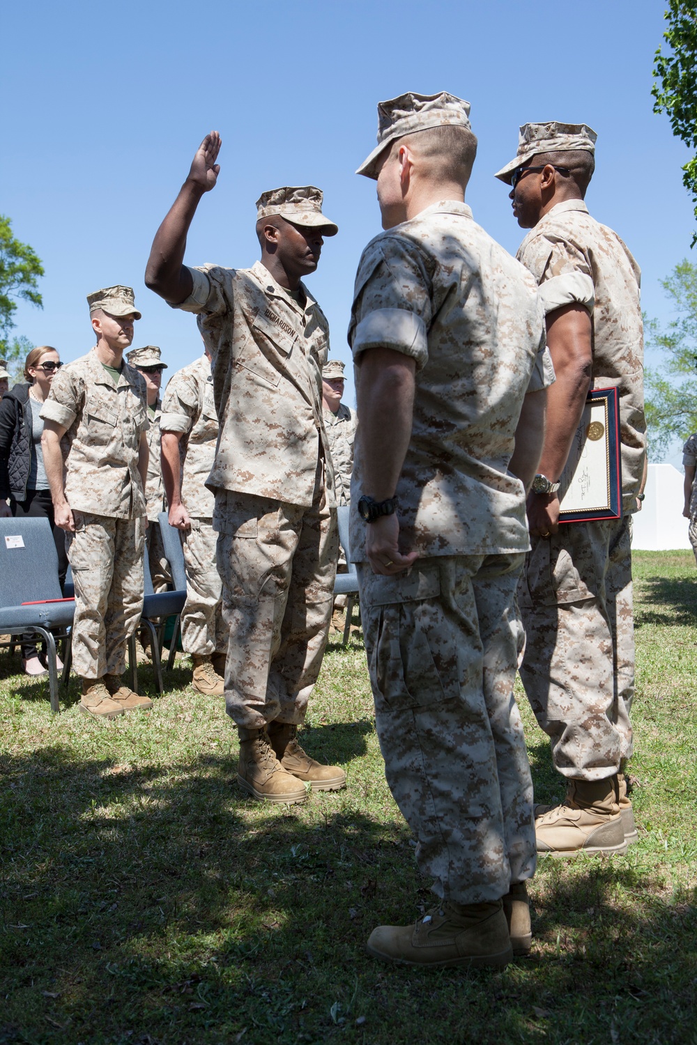 1st Sgt. Richardson's promotion to Sgt. Maj.