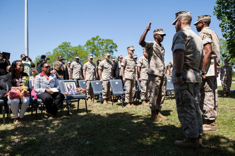 1st Sgt. Richardson's promotion to Sgt. Maj.
