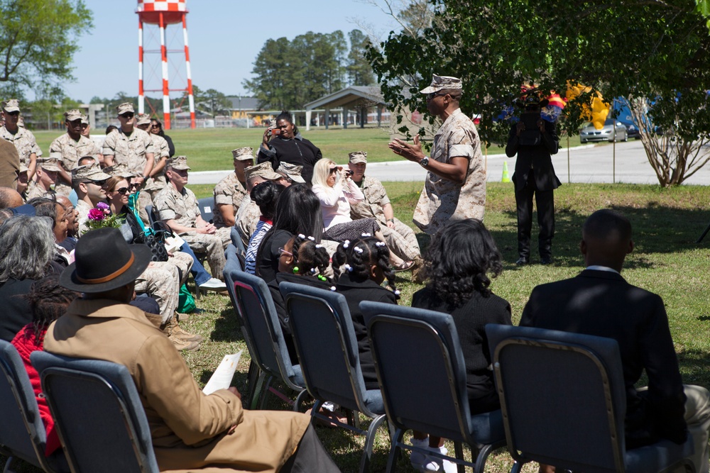 1st Sgt. Richardson's promotion to Sgt. Maj.