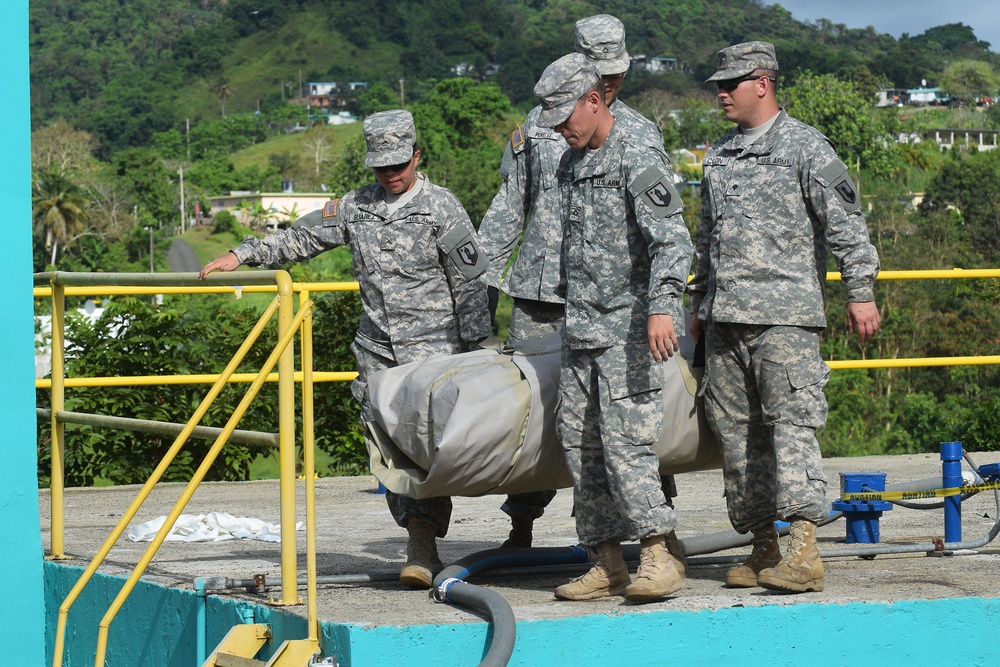 714th Quartermaster Co. trains at the local water utilities facilities in San Lorenzo