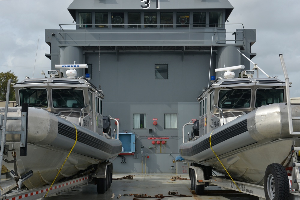 USAV New Orleans delivers small boats to Tradewinds 2014