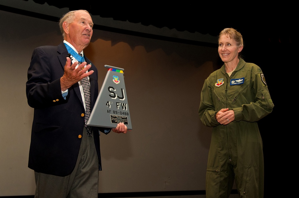 Leadership Lecture Series: Medal of Honor recipient shares story with SJ Airmen