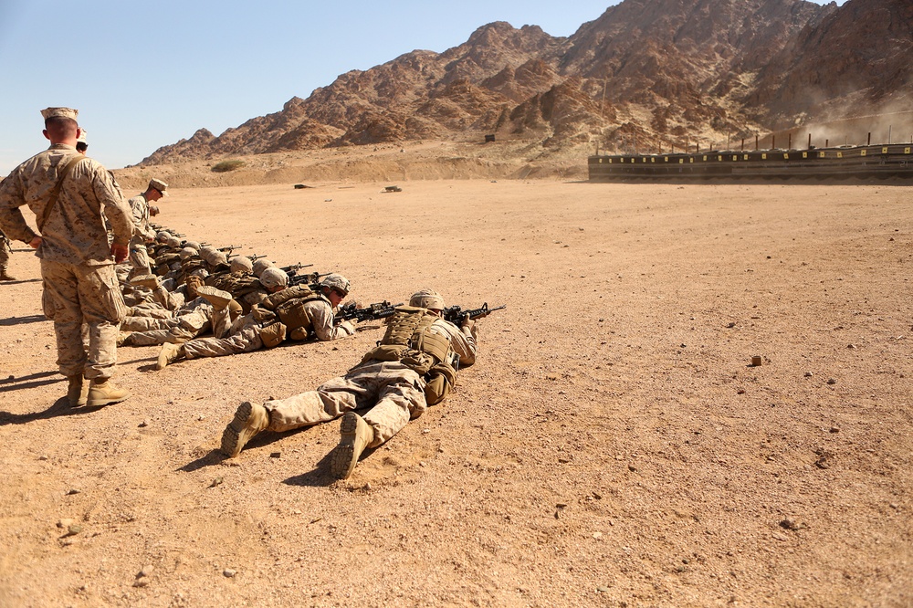 Combat Response Force teams conduct live-fire during Exercise Eager Lion 2014