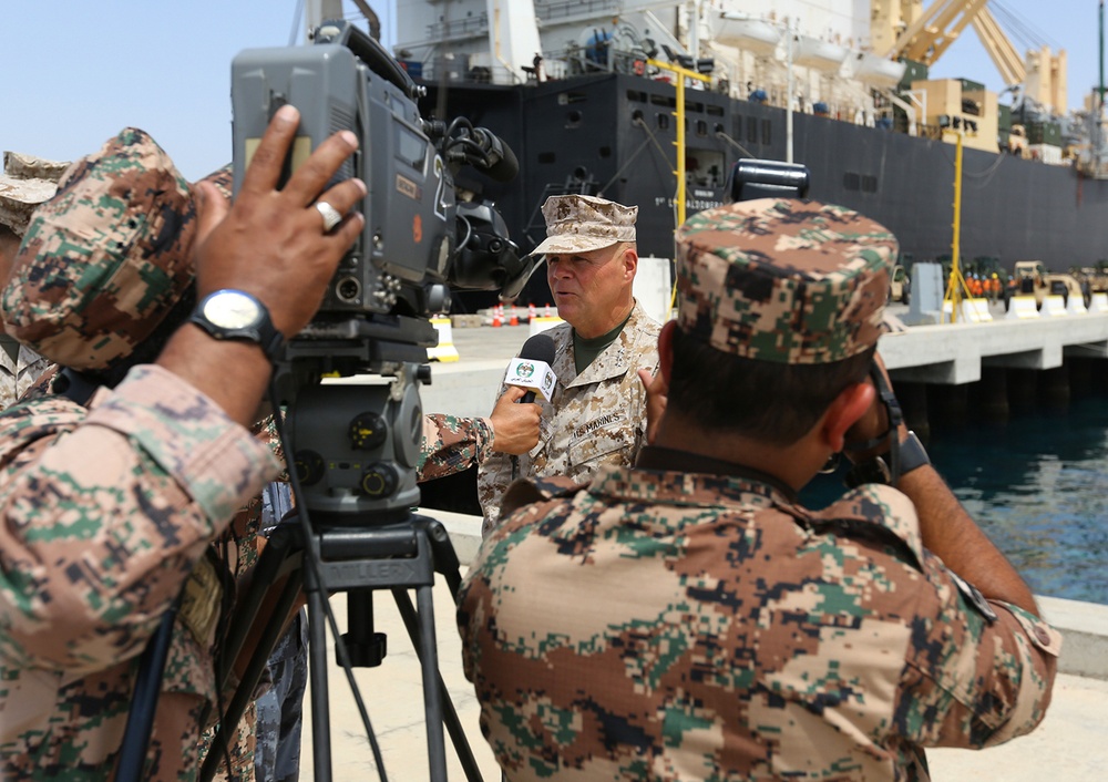 MARCENT commander conducts Eager Lion 2014 interview