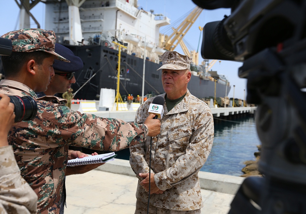 MARCENT commander conducts Eager Lion 2014 interview