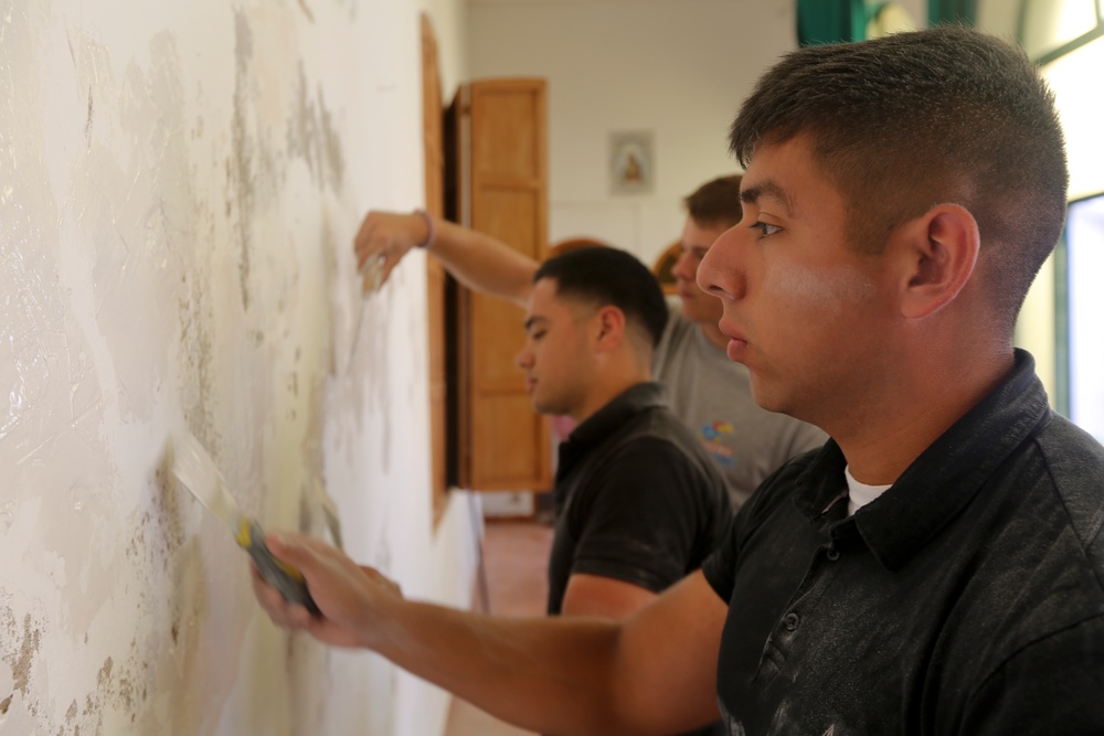 Marines help restore local Spanish convent