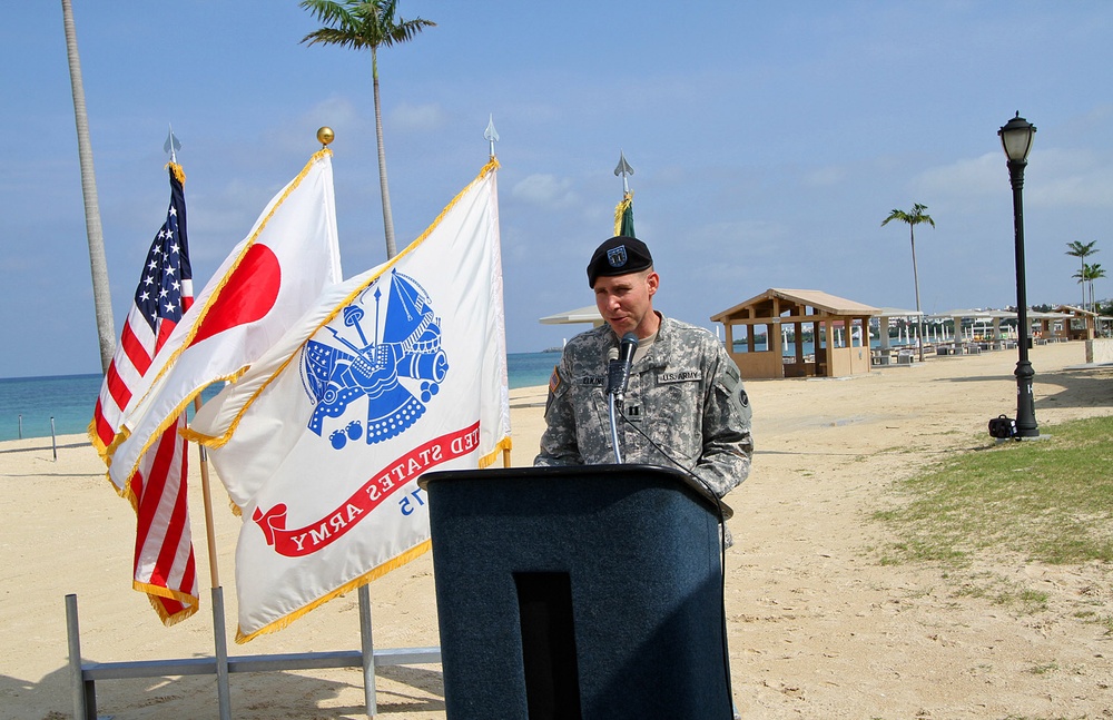 USARPAC MP BN Japan Lt. Col. James Sides visits 247th MP DET COC at Torii Beach May 16, 2014