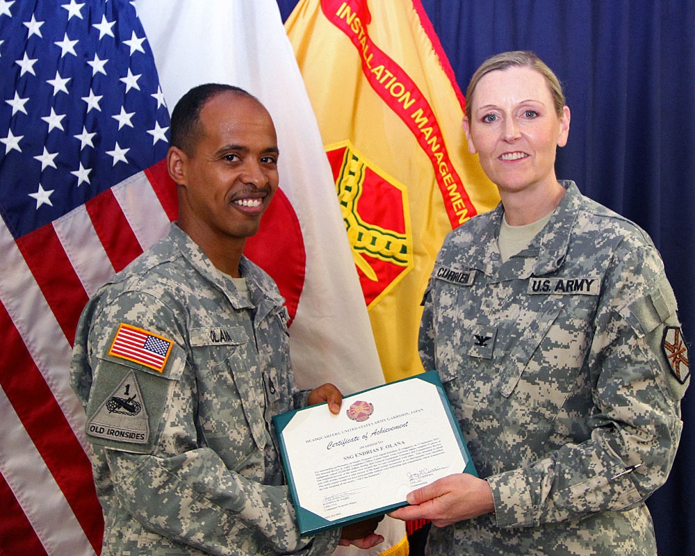 USAG-J Col. Joy Curriera visits USAG-O Torii Station, expresses gratitude to Soldiers