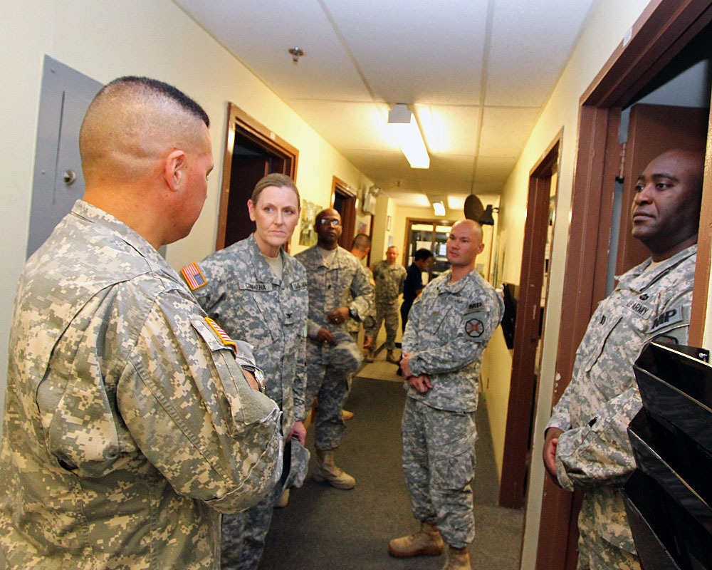USAG-J Col. Joy Curriera visits Directorate Emergency Services on USAG-O Torii Station