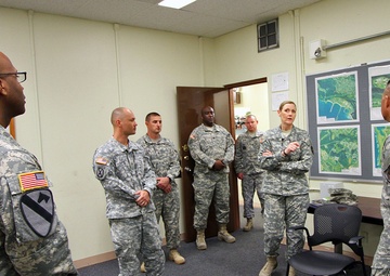 USAG-J Col. Joy Curriera visits Directorate Emergency Services on USAG-O Torii Station