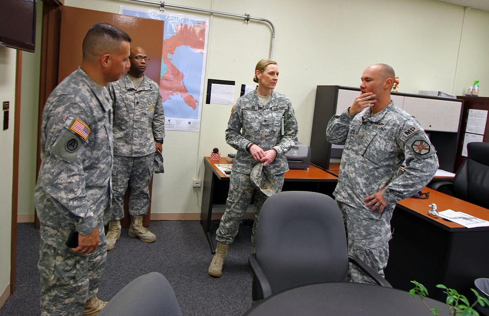 USAG-J Col. Joy Curriera visits Directorate Emergency Services on USAG-O Torii Station