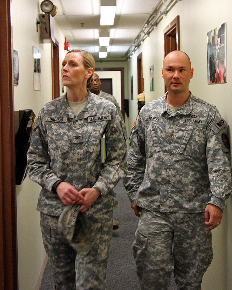 USAG-J Col. Joy Curriera visits Directorate Emergency Services on USAG-O Torii Station