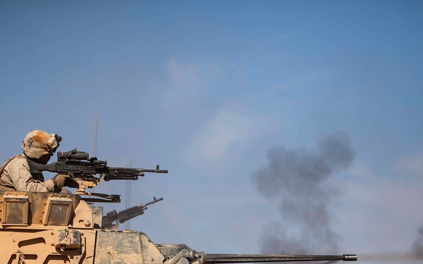 22nd MEU LAVs train with JAF APCs during Eager Lion 2014