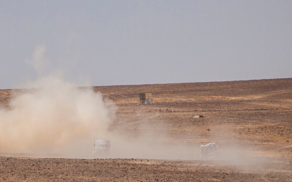 22nd MEU tanks conduct live-fire range during Eager Lion 2014