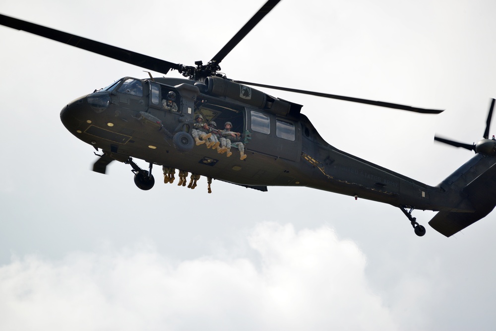 173rd Infantry Brigade Combat Team (Airborne) training jump in Grafenwoehr, Germany