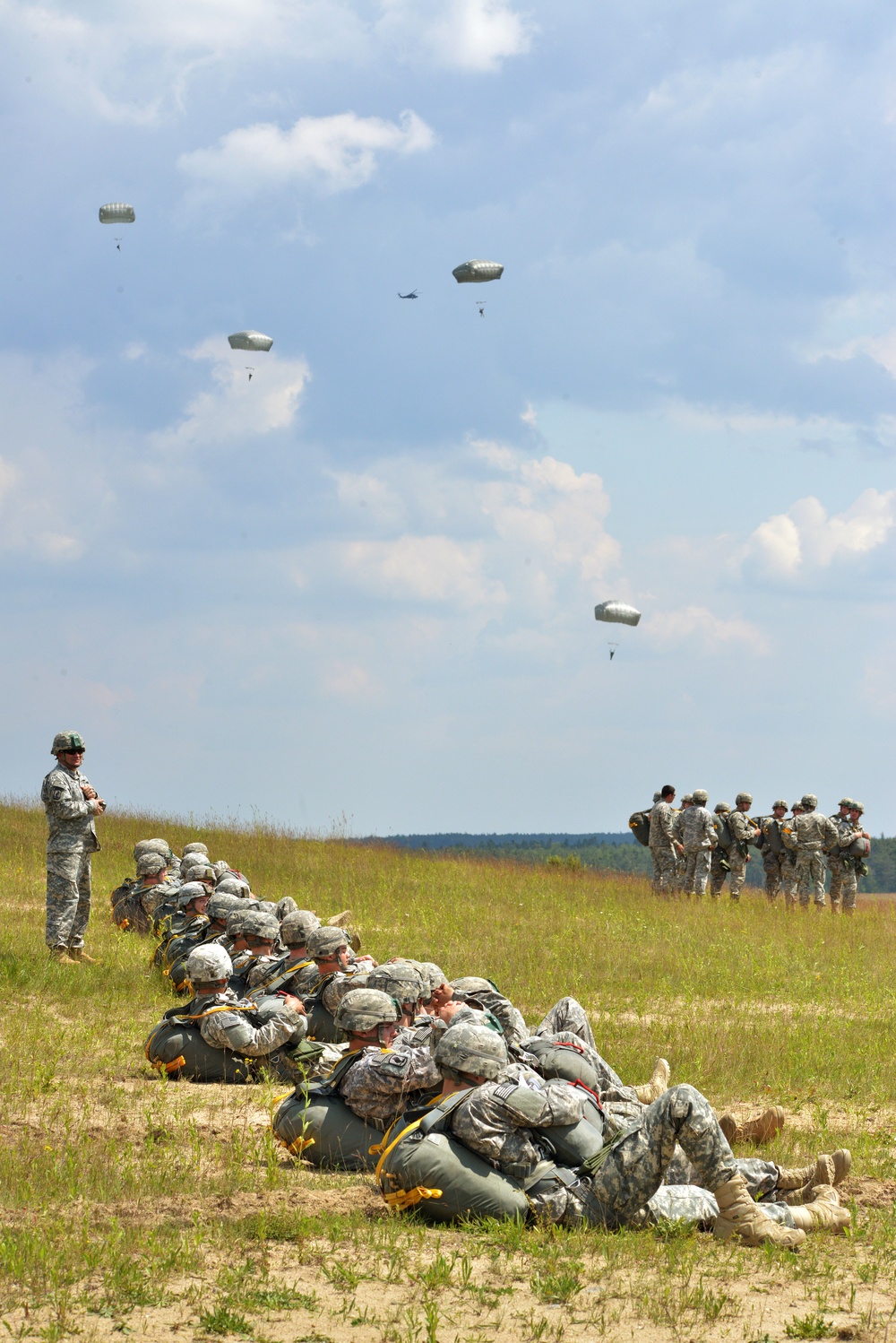 173rd Infantry Brigade Combat Team (Airborne) training jump in Grafenwoehr, Germany