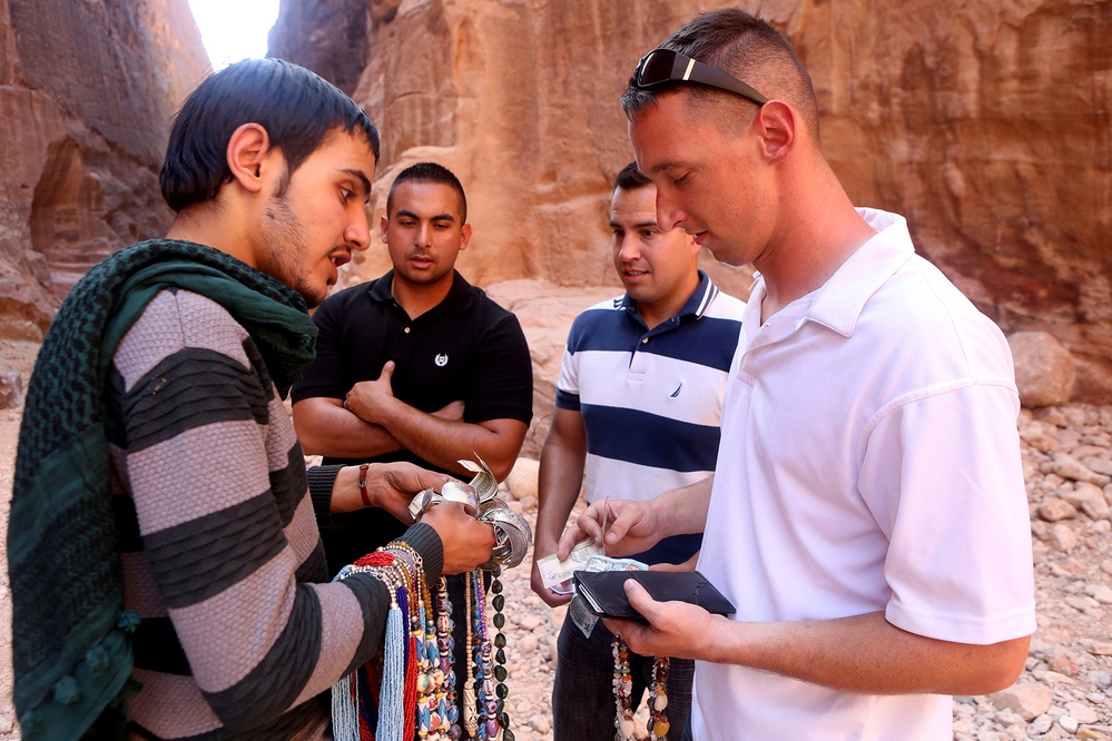 Marines and sailors tour Petra during Exercise Eager Lion 2014