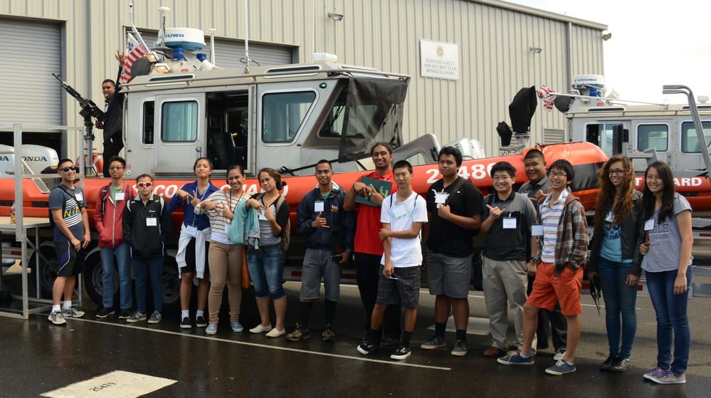 Students learn about maritime security from Coast Guard