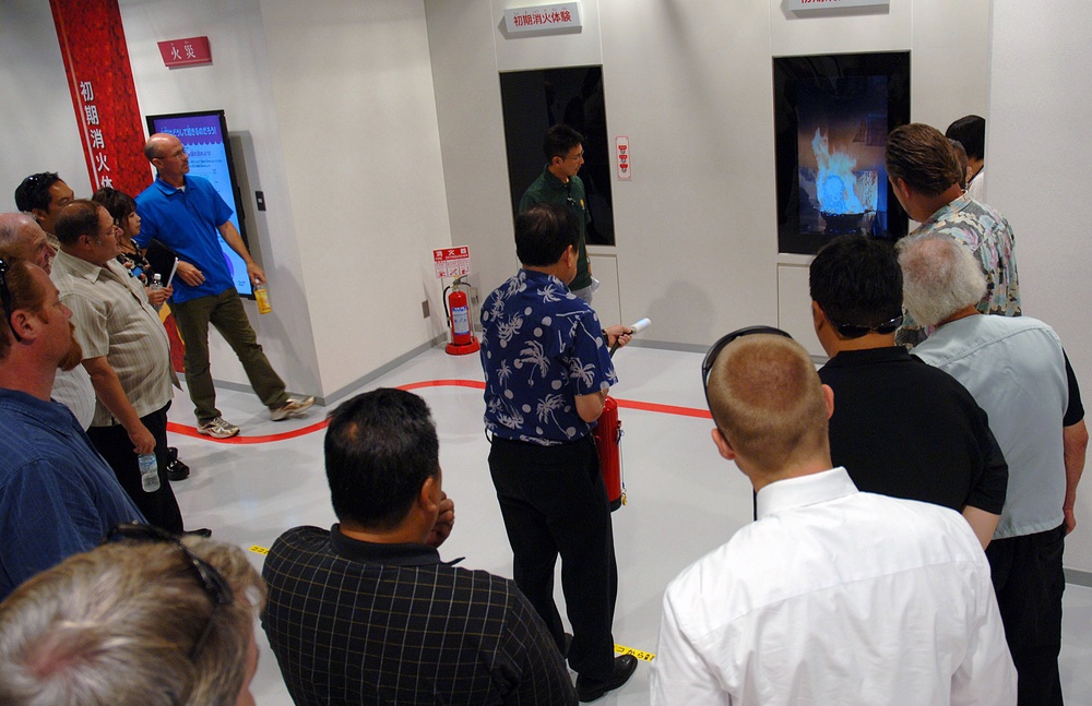 USAG Okinawa civilians and Soldiers take tour to disaster readiness center in Okinawa