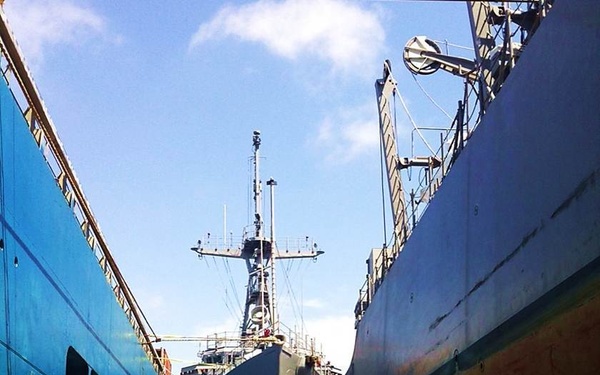 Mine countermeasures ship replacements depart for Japan