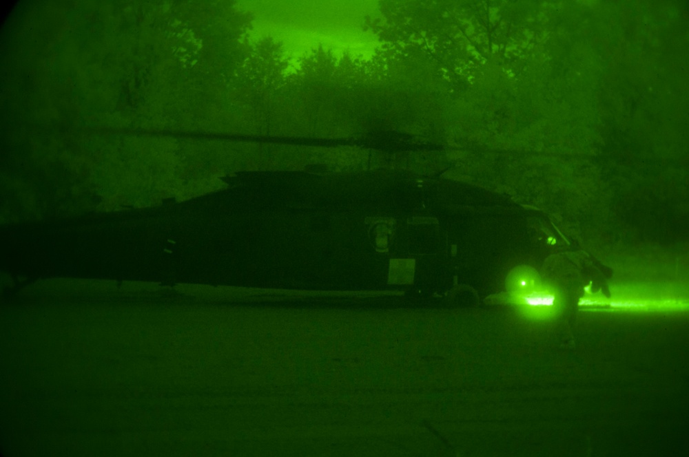 Night training landing