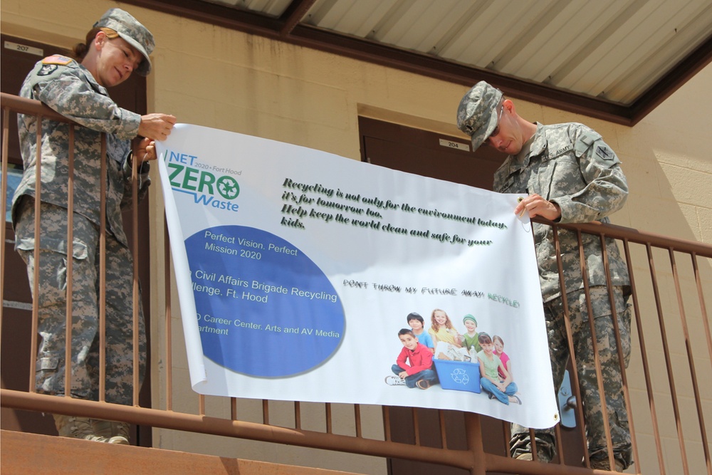 Students help 85th CA Bde create environmental banners