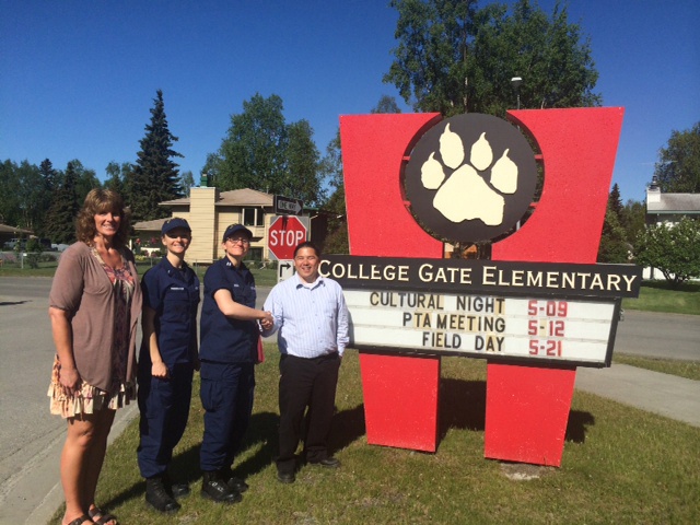 Coast Guard Sector Anchorage, College Gate Elementary kick off Partnership in Education program