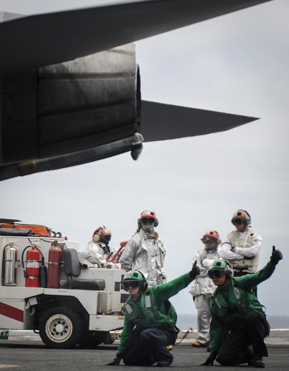 USS Nimitz flight deck action