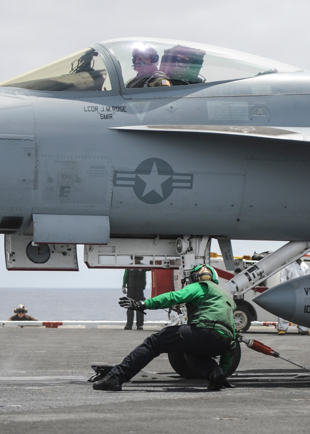 USS Nimitz flight deck action