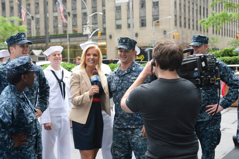 Sailors visit morning show in New York