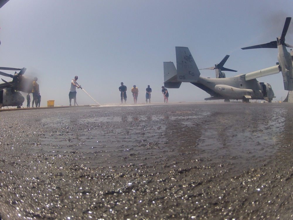 USS Mesa Verde flight deck