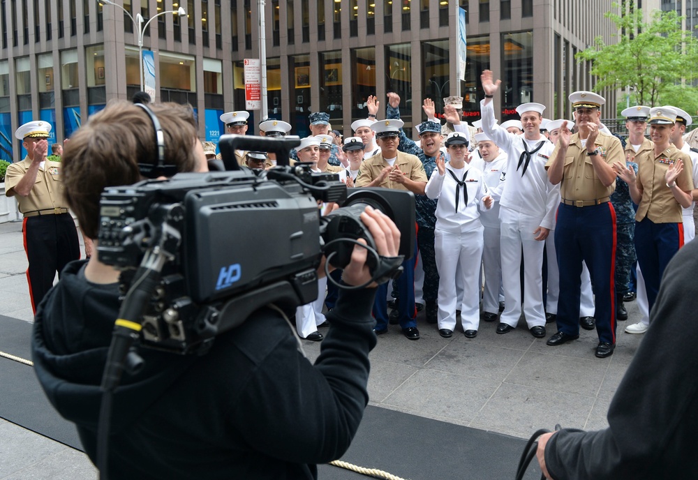 Sailors visit morning show in New York