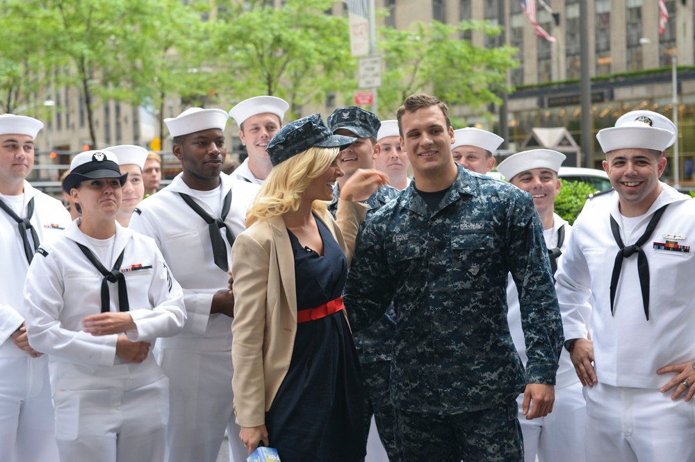 Sailors visit morning show in New York