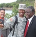 Lt. Gov. Francis interacts with soldiers