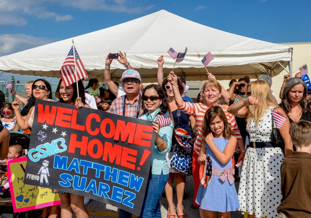 USS Halyburton sailors return to Mayport