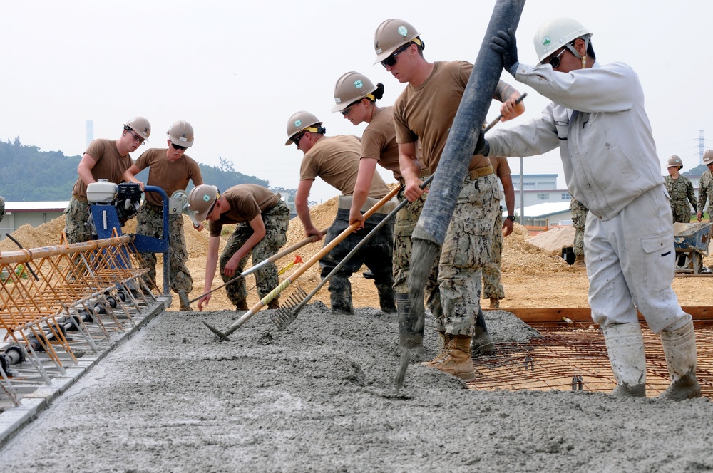 NMCB 1 constructs concrete pad