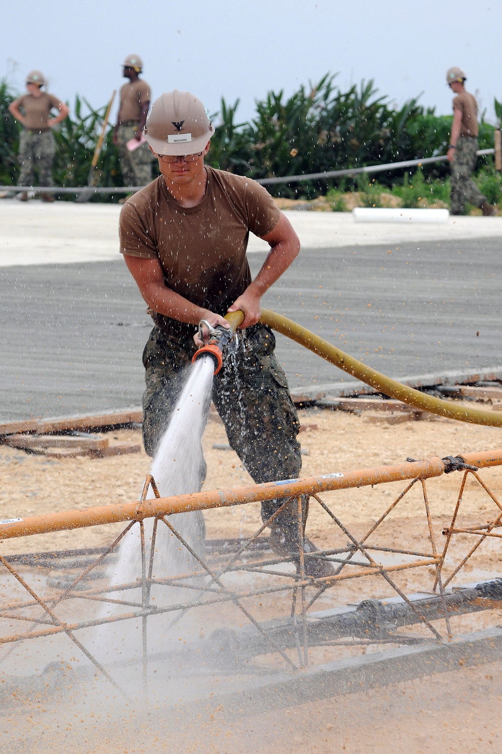 NMCB 1 constructs concrete pad