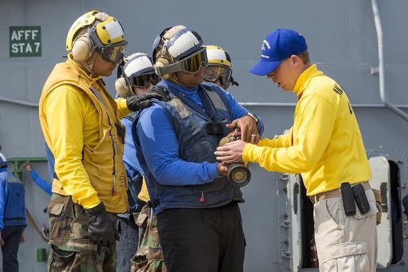 USS Kearsarge flight deck fire drill