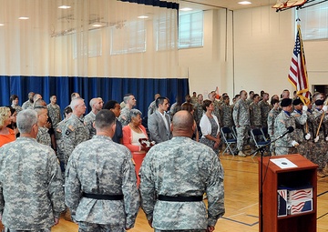 Multicomponent Army Reserve unit conduct relinquishment of command ceremony