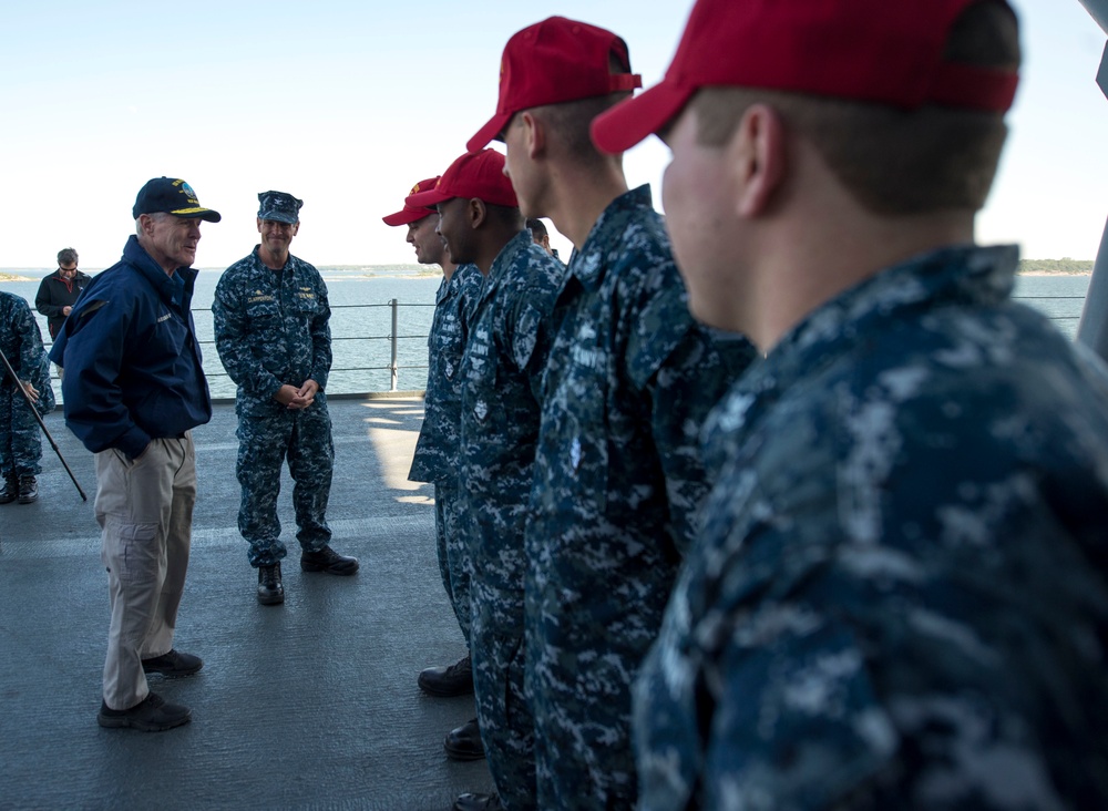 SECNAV visit to USS Mount Whitney