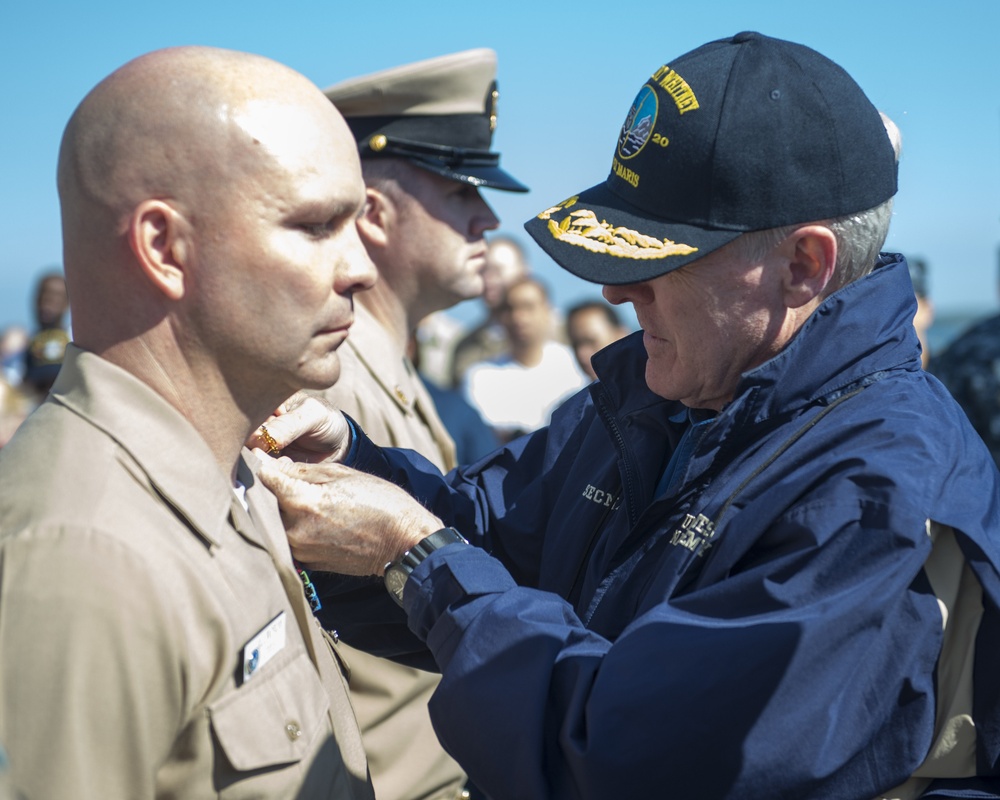 SECNAV visit to USS Mount Whitney