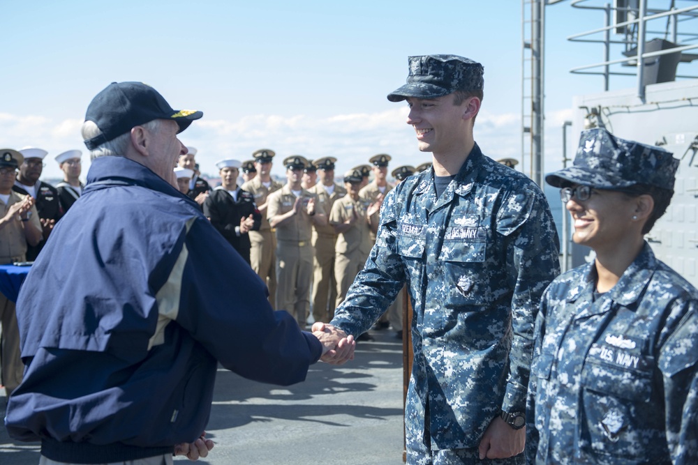 SECNAV visit to USS Mount Whitney