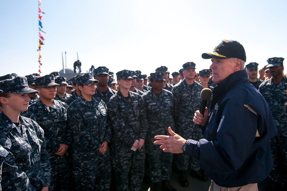 SECNAV visit to USS Mount Whitney