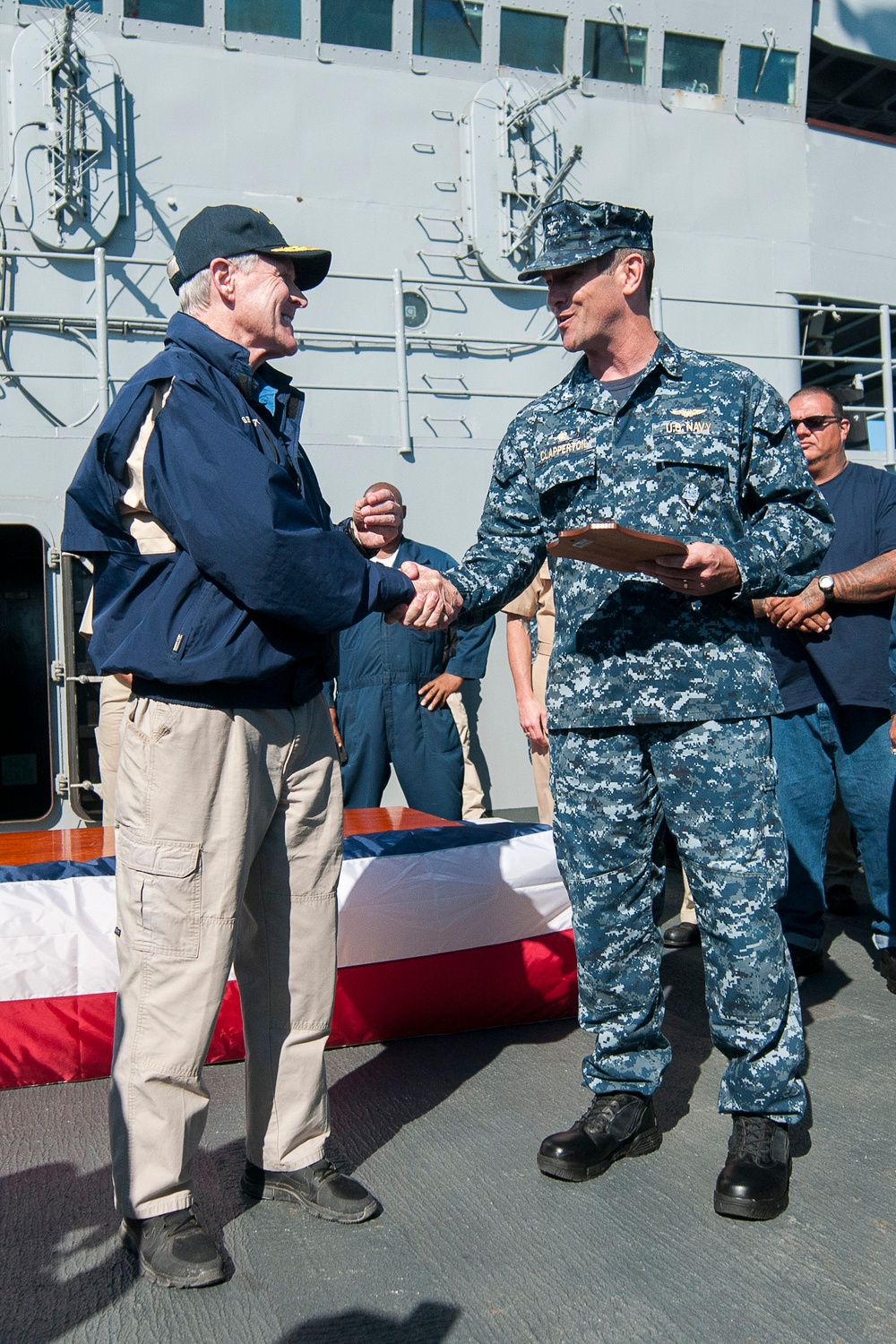 SECNAV visit to USS Mount Whitney