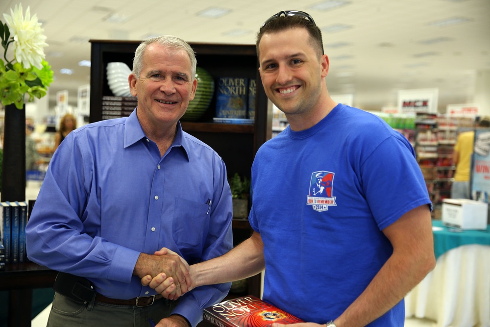 Oliver North visits Pendleton