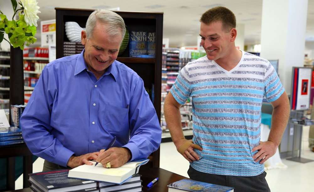 Oliver North visits Pendleton