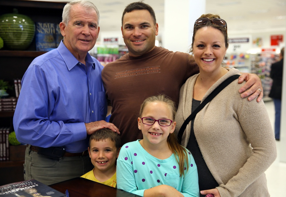 Oliver North visits Pendleton