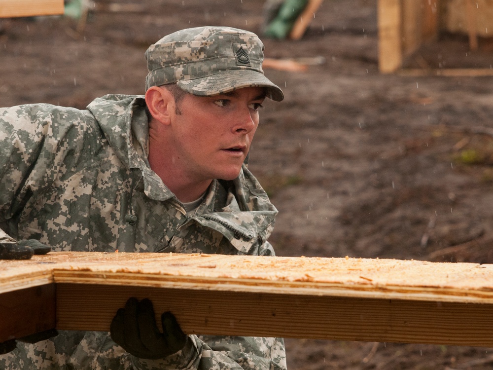 US paratroopers prepare training range