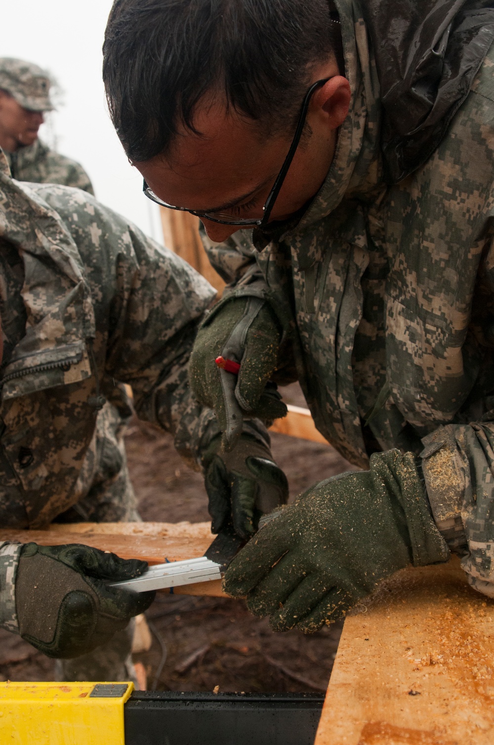 US paratroopers prepare training range