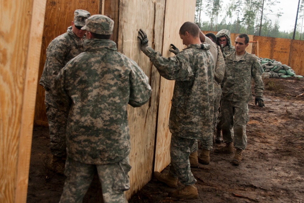 US paratroopers prepare training range